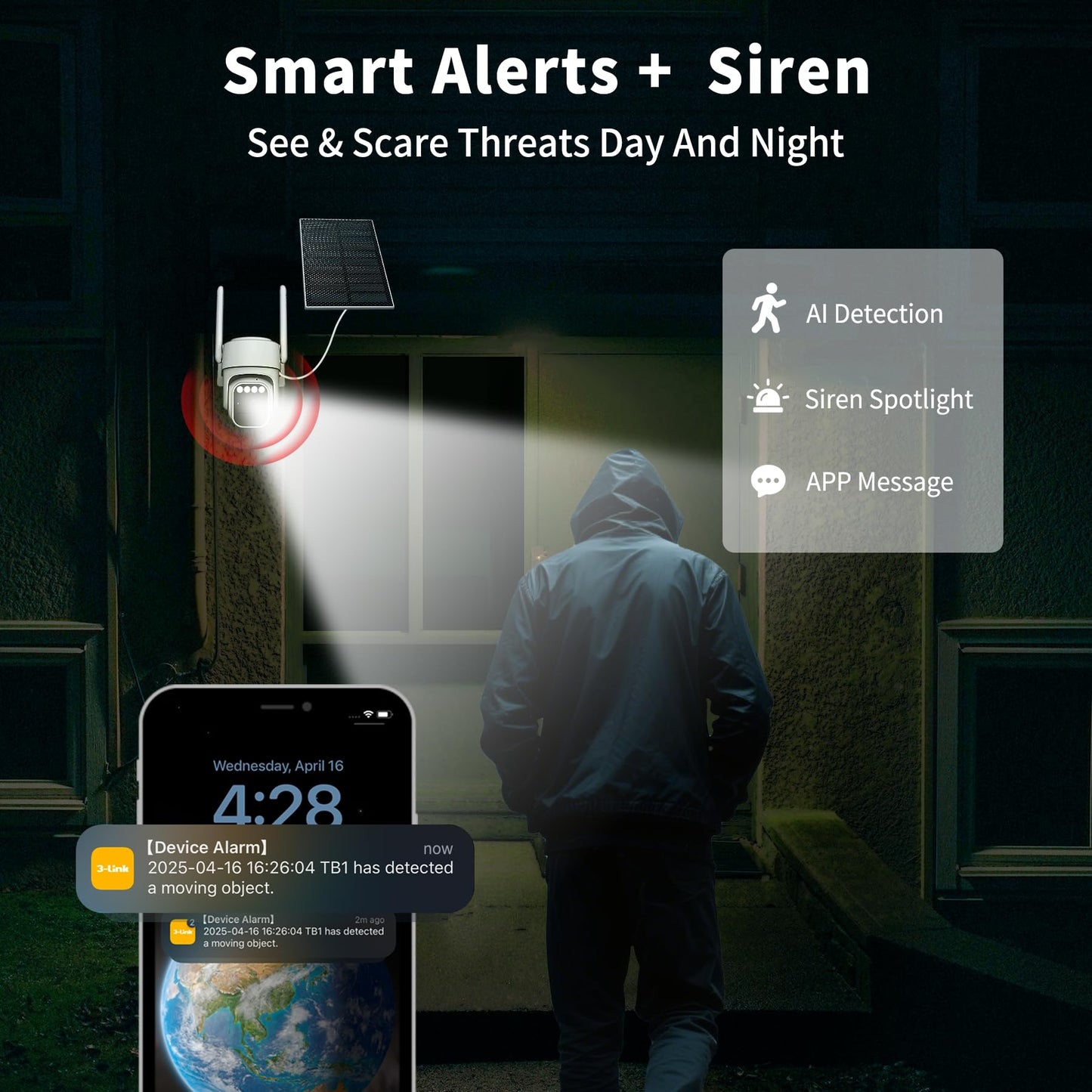 2025 🔥 Solar 360° Auto-Tracking Security Camera — Free Shipping