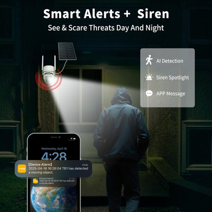 2025 🔥 Solar 360° Auto-Tracking Security Camera — Free Shipping